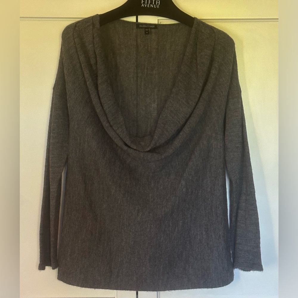 Eileen Fisher Cowl Neck Wool Sweater / Top - Women’s Size Medium (M)